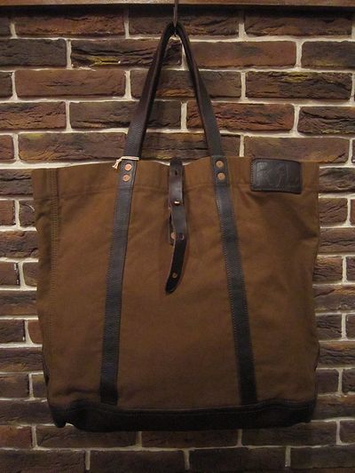 RRL (_uA[G)CANVAS~LEATHER TOTE BAGhMADE IN ITALYh(LoX~U[g[gobOhMADE IN ITALYhj