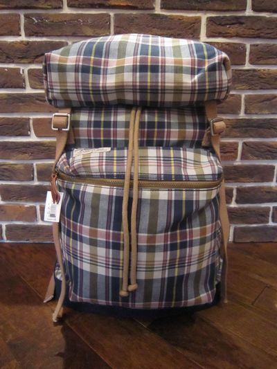 RUGBY(Or[)  MADRAS CHECK BACK PACK