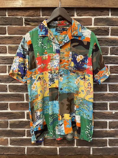 POLO RALPH LAUREN(t[)ROPICAL CAMOhPATCHWORKh CAMP SHIRTS(}`OtBbNLvVc)