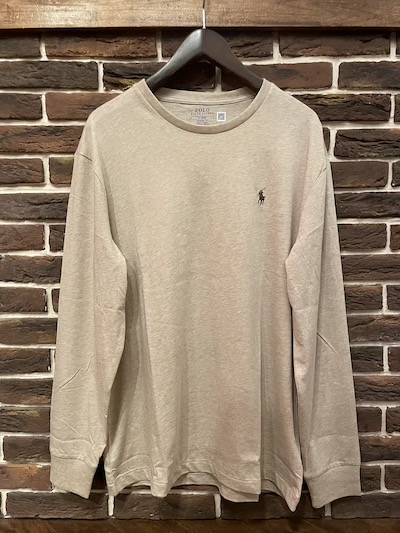 POLO RALPH LAUREN(t[)L/S TSHIRTS CLASSIC FIThBROWN HEATHER