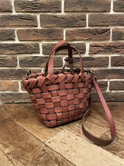 POLO RALPH LAUREN(t[)BUSCKET WEAVE LEATHER SMALL BAG h3WAYh(X[U[obO)