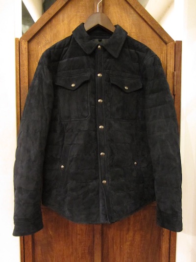 POLO RALPH LAUREN(t[)NAVY SUEDE DOWN SHIRTS JACKET(lCr[XEF[h_EVcWPbg)