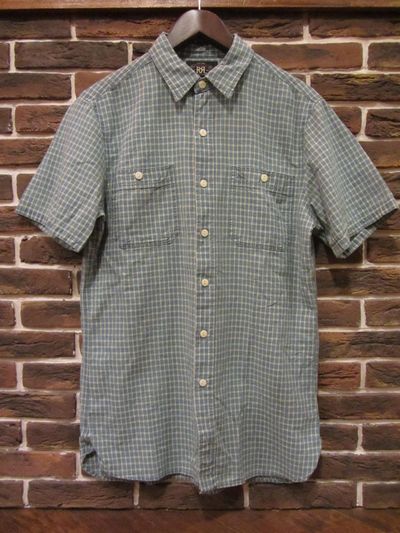 RRL(�_�u���A�[���G��)S/S INDIGO CHECK WORK SHIRTS(�C���f�B�S�`�F�b�N���[�N�V���c)