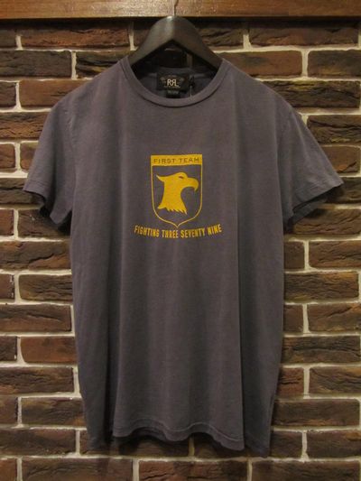 RRL (�_�u���A�[���G��)S/S GARMENT DYE TEE SHIRTS w/BACK PRINT(�o�b�N�v�����gT�V���c)