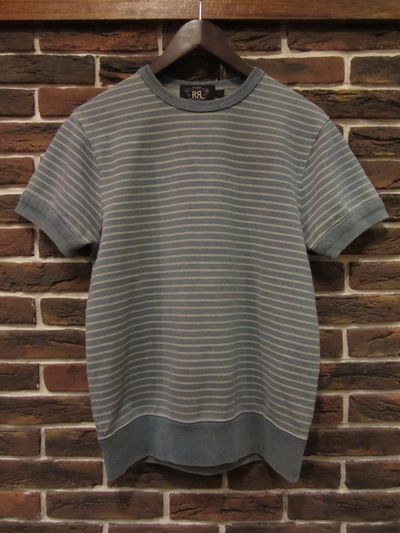 RRL (�_�u���A�[���G��)S/S SWEAT SHIRTS�hINDIGO BORDER�h(�C���f�B�S�{�[�_�[�����X�E�G�b�g�V���c)