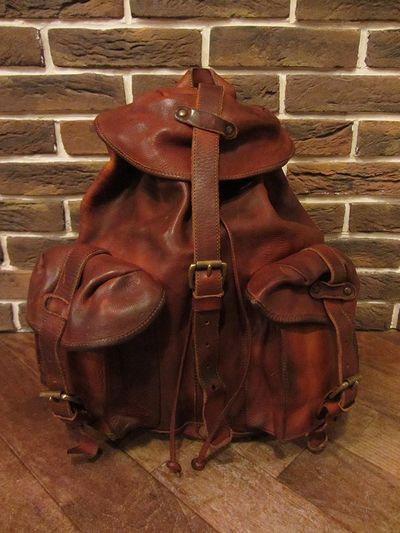 RRL (ダブルアールエル)RILEY LEATHER RUCK SACK”MADE IN ITALY”（レザーリュックサック）