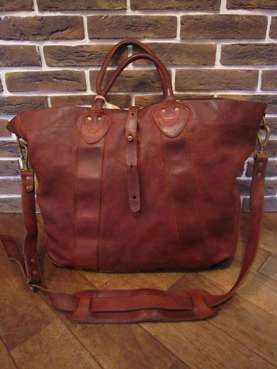 RRL (ダブルアールエル)ALL LEATHER 2WAY BAG ”MADE IN ITALY”（オールレザー2WAYバッグ）