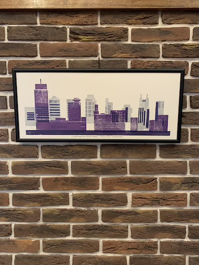 HATCH SHOW PRINT NASHVILLE SKYLINE POSTER MADE IN USA