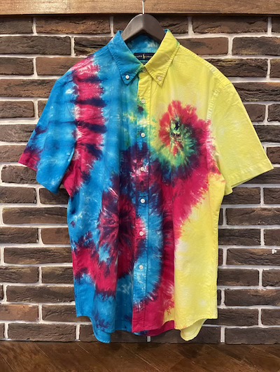 POLO RALPH LAUREN(�����t���[����)TYEDYE OXFORD B.D SHIRTS(�^�C�_�C�I�b�N�X�t�H�[�h�V���c)