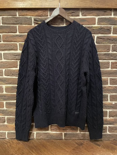 POLO RALPH LAUREN(ラルフローレン)WOOL CASHMERE CABLE SWEATER”NAVY”