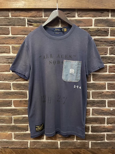 POLO RALPH LAUREN(�����t���[����)�hSTENCIL�hPOCKET TSHIRTS(�|�P�b�gT�V���c)