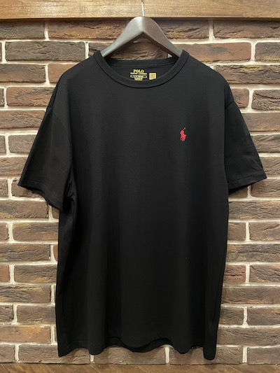 POLO RALPH LAUREN(t[)HEAVY WEIGHT S/S TSHIRTS CLASSIC FIThBLACKh(wB[EFCgTVc)