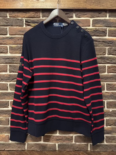 POLO RALPH LAUREN(�����t���[����)STRIPED WAFFLE SHIRTS(�X�g���C�v�b�t���V���c)