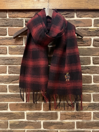 POLO RALPH LAUREN(�����t���[����)POLO BEAR OMBRECHECK WOOL SCARF(�|���x�A�[�E�[���X�J�[�t)