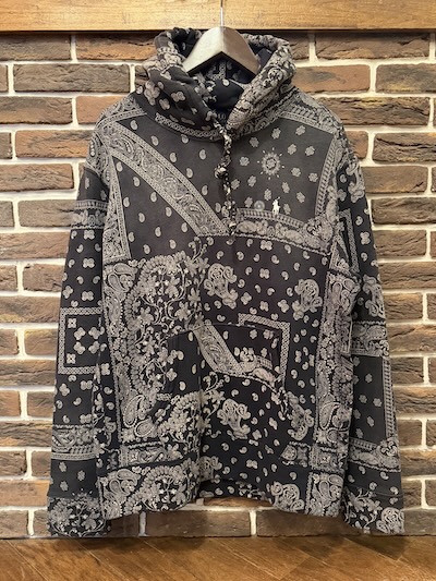 POLO RALPH LAUREN(�����t���[����)PASILEY HOODIE(�u���b�N�y�C�Y���[�p�[�J�[)