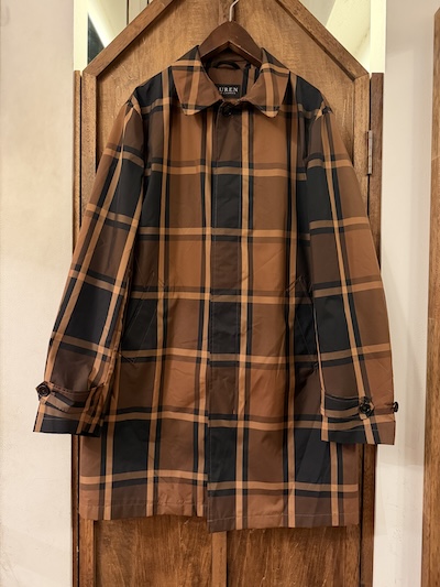 RALPH LAUREN LAUREN PLAID CHECK COAT