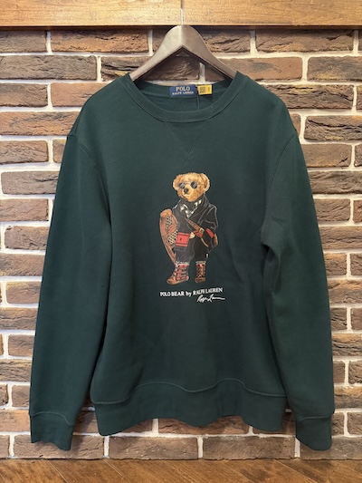 POLO RALPH LAUREN POLO BEAR L/S SWEAT SHIRTS GREEN(�|���x�A�[�X�E�F�b�g�V���c)