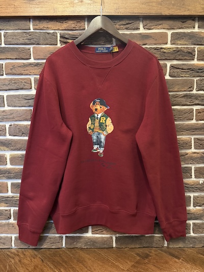 POLO RALPH LAUREN POLO BEAR L/S SWEAT SHIRTS BURGUNDY(�|���x�A�[�X�E�F�b�g�V���c)