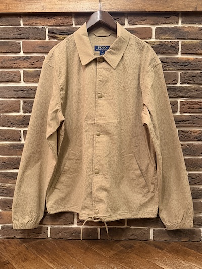 POLO RALPH LAUREN SEERSUCKER COACH JACKET KHAKI