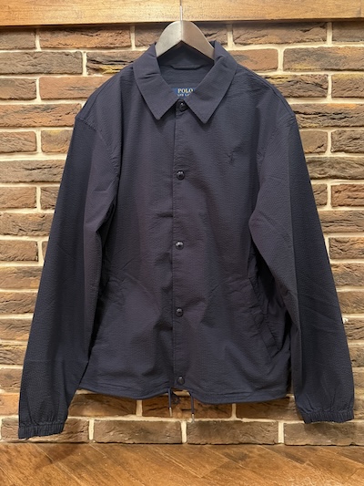 POLO RALPH LAUREN SEERSUCKER COACH JACKET NAVY