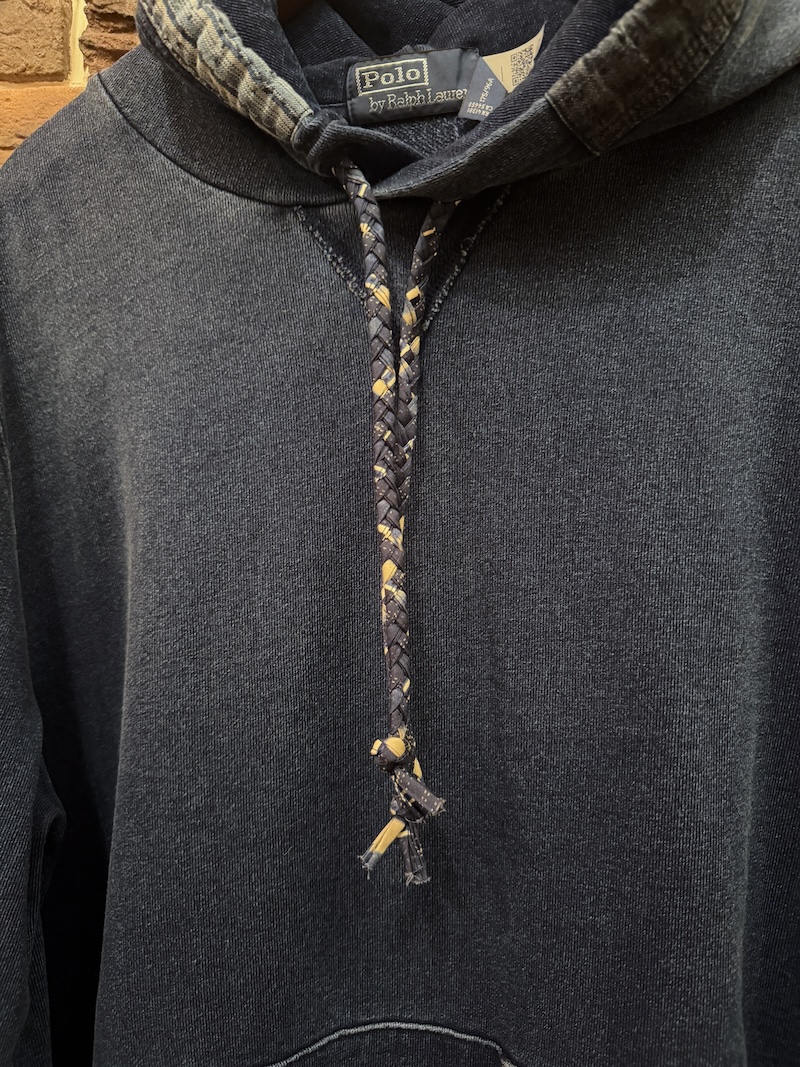 POLO RALPH LAUREN Indigo cotton Patchwork Hoodie POLO RALPH LAUREN インディゴコットンパッチワークパーカー（画像6）
