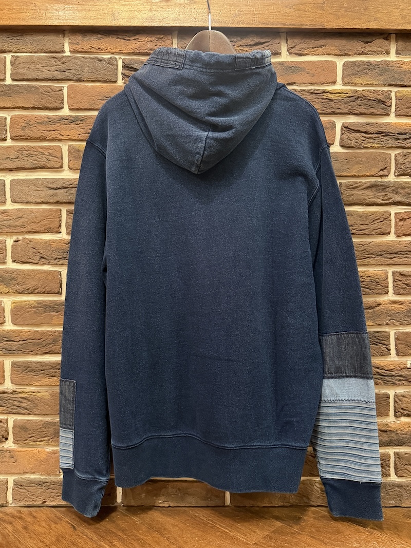 POLO RALPH LAUREN Indigo cotton Patchwork Hoodie POLO RALPH LAUREN インディゴコットンパッチワークパーカー（画像7）