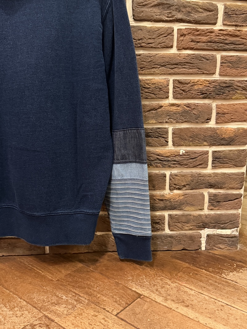 POLO RALPH LAUREN Indigo cotton Patchwork Hoodie POLO RALPH LAUREN インディゴコットンパッチワークパーカー（画像8）