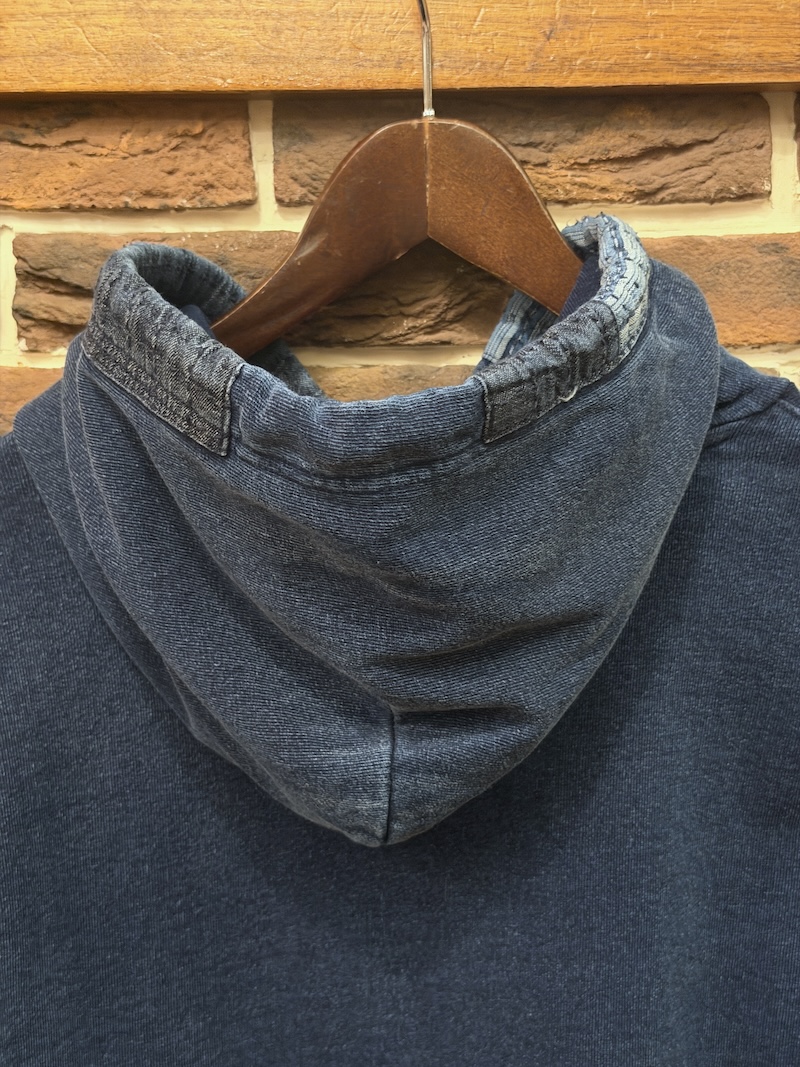 POLO RALPH LAUREN Indigo cotton Patchwork Hoodie POLO RALPH LAUREN インディゴコットンパッチワークパーカー（画像10）