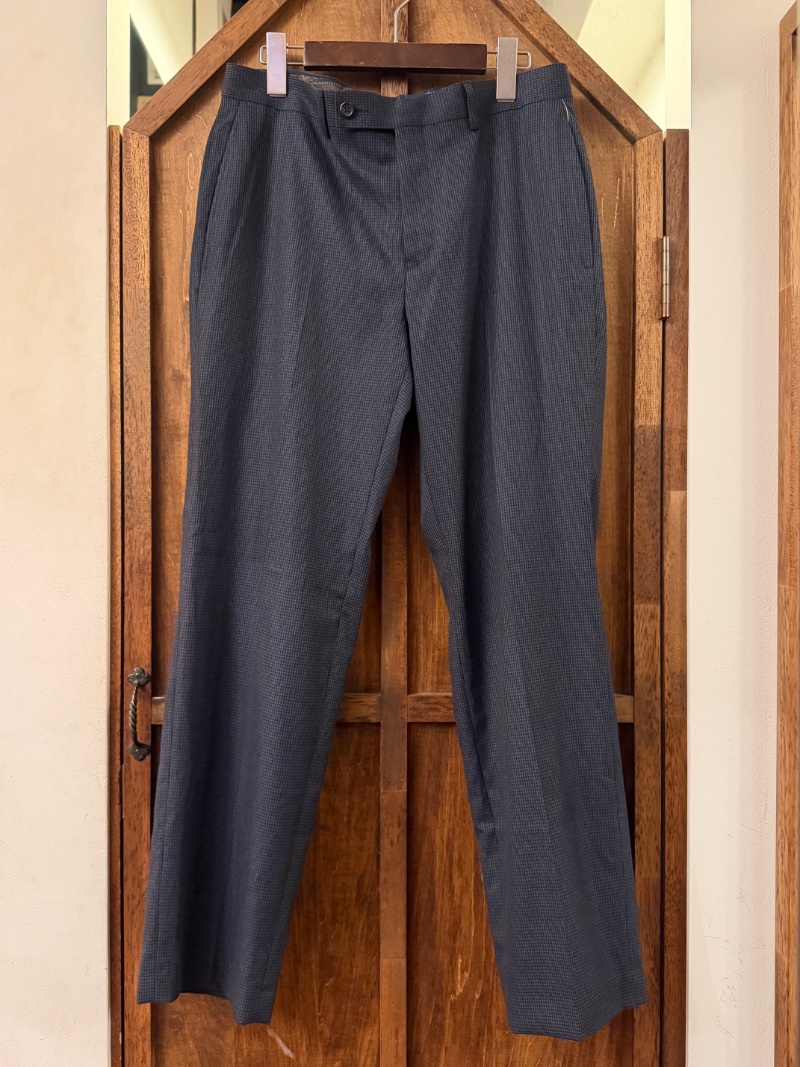 LAUREN RALPH LAUREN NAVY HOUNDS STOOTH TROUSER LAUREN RALPH LAUREN 千鳥格子柄スラックス
