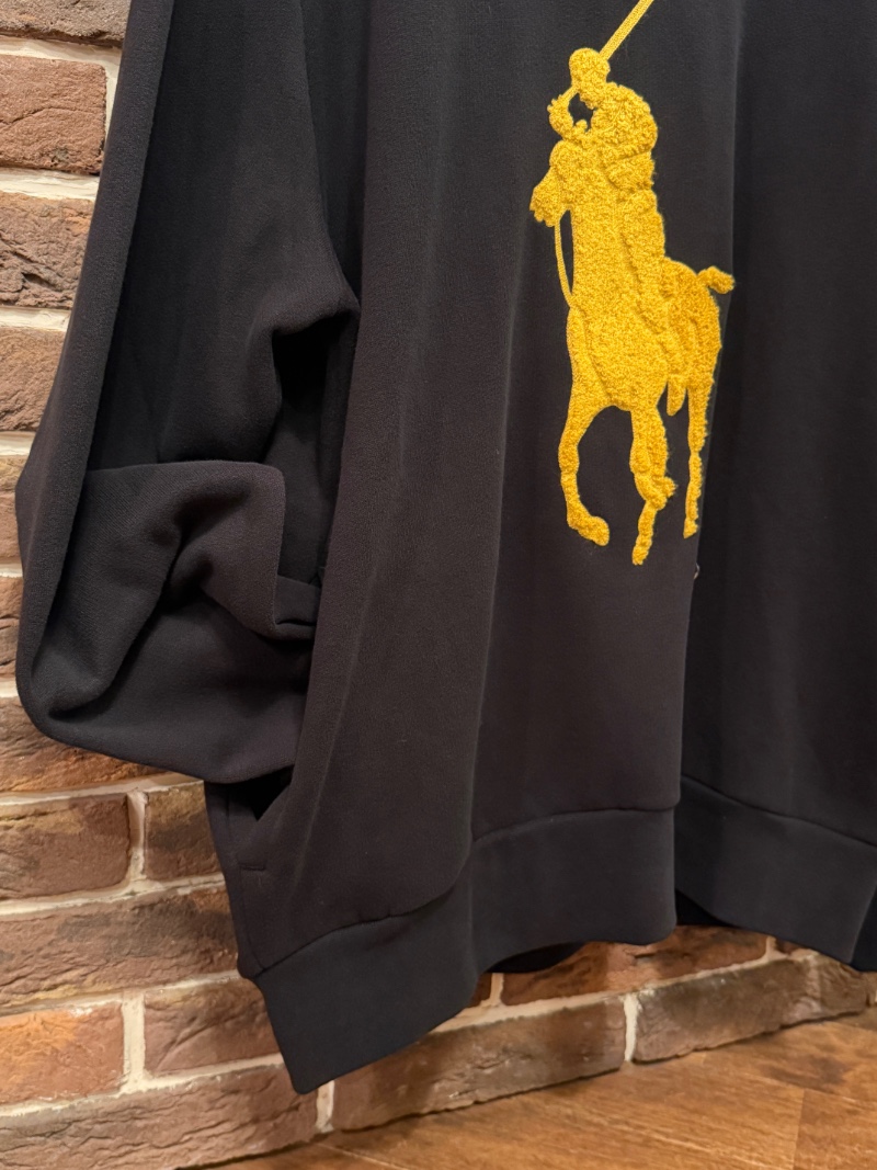 POLO RALPH LAUREN BLACK BIG PONY HOODIE #1 POLO RALPH LAUREN ビッグポニーパーカー（画像4）
