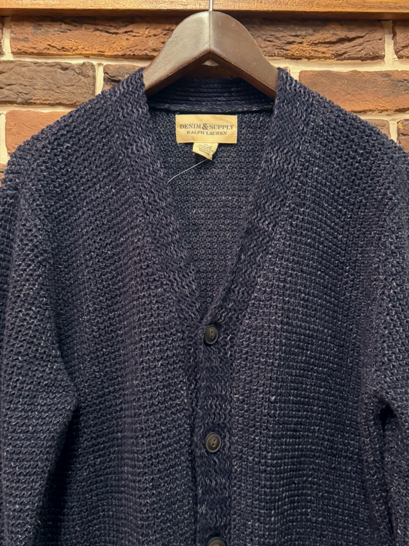 RL DENIM&SUPPLY VNECK CARDIGAN RL DENIM&SUPPLY ワッフルニットカーディガン（画像2）