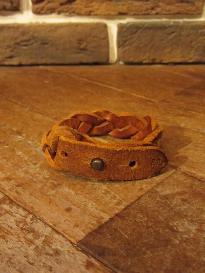RRL (ダブルアールエル)BRAIDED LEATHER CUFF”MADE IN ITALY”(レザーブレスレット)