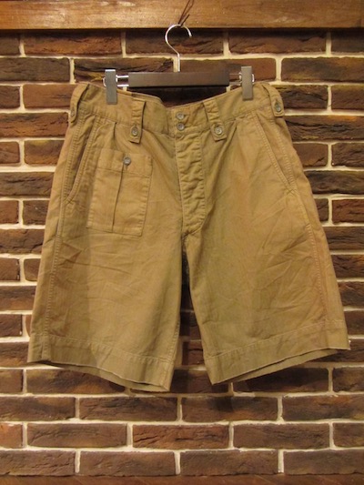 RRL (�_�u���A�[���G��)HERRINGBONE KAHKI SHORTS(�w�����{�[���t�@�e�B�[�O�V���[�c)