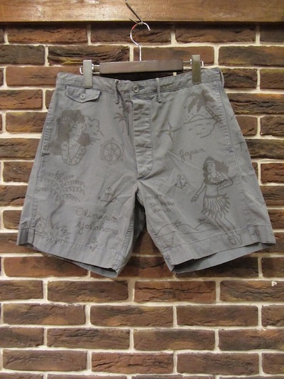 RRL (�_�u���A�[���G��)DRAWSTRING SHORTS(�O���t�B�b�N�V���[�c)