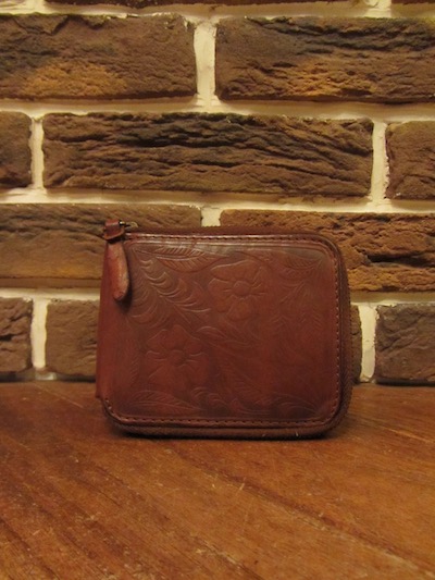 RRL (ダブルアールエル)CARVING LEATHER ZIP WALLET”MADE IN ITALY”(カービングレザーウォレット)