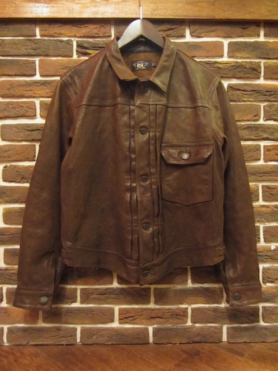 RRL (�_�u���A�[���G��)LIMITED TYPE1 LEATHER JACKET(�o�b�t�@���[�n�C�h���U�[�W���P�b�g)