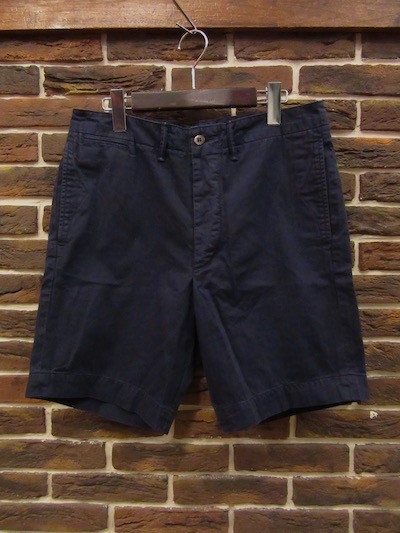 RRL (�_�u���A�[���G��)HBT OFFICERS CHINO SHORTS�hNAVY�h(�I�t�B�T�[�Y�`�m�V���[�c)