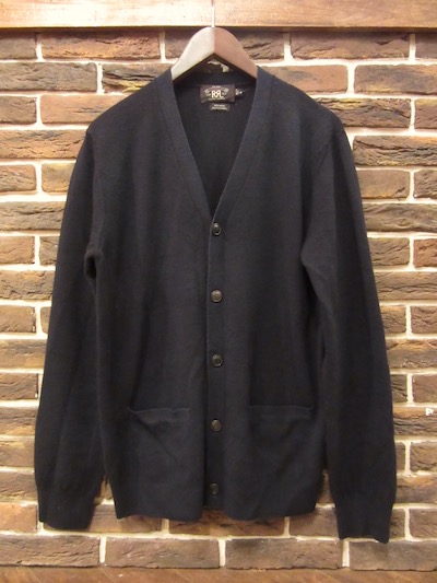 RRL (ダブルアールエル)V-NECK WOOL×CASHMERE CARDIGANT”MADE IN ITALY””NAVY