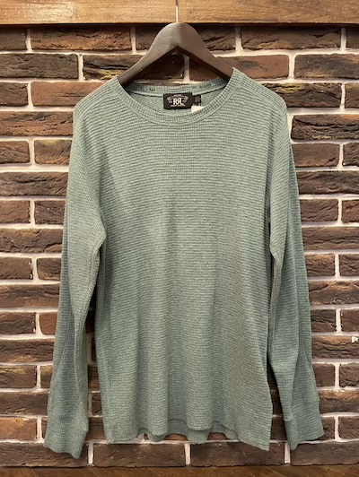 RRL (�_�u���A�[���G��)REWNECK THERMAL SHIRTS�h BAKED MOSS�h(�T�[�}���V���c)
