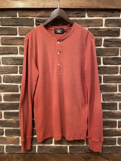 RRL (�_�u���A�[���G��)HENLEYNECK THERMAL SHIRTS�h TRADING POST RED�h (�T�[�}���V���c�h���b�h�h)