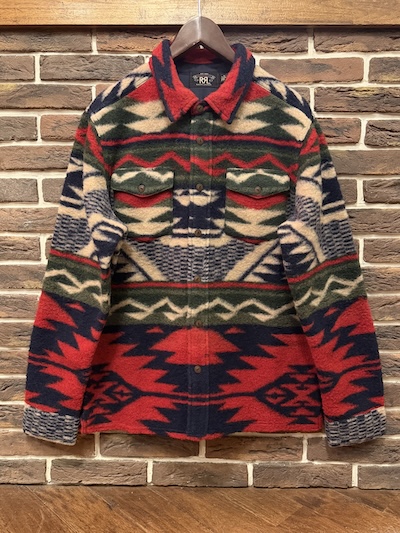 RRL (�_�u���A�[���G��)NATIVE OVER SHIRTS(�u�����P�b�g�I�[�o�[�V���c)