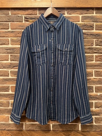 RRL INDIGO STRIPE WORK SHIRTS