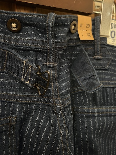 RRL INDIGO STRIPE BUCKLEBACK WORK PANTS RRL インディゴストライプバックルバックワークパンツ（画像5）