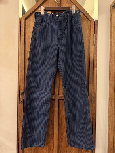 RRL INDIGO STRIPE BUCKLEBACK WORK PANTS RRL インディゴストライプバックルバックワークパンツ（画像8）