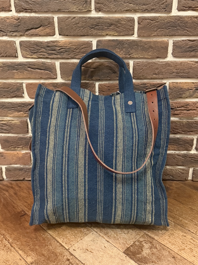 RRL INDIGO STRIPE 2WAY TOTE BAG RRL 2WAY トート（画像6）