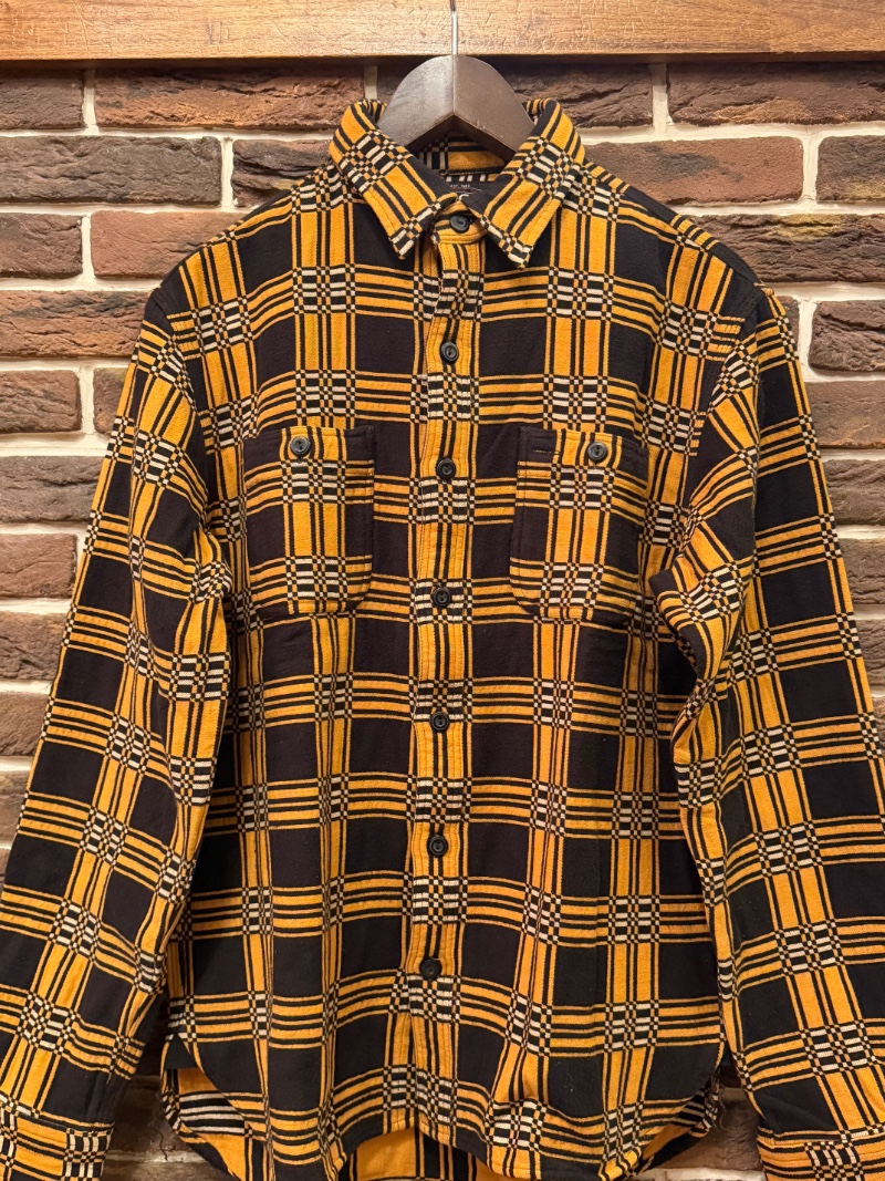 RRL YELLOW×BLACK OVER SHIRTS RRL イエロー×ブラックオーバーシャツ（画像2）