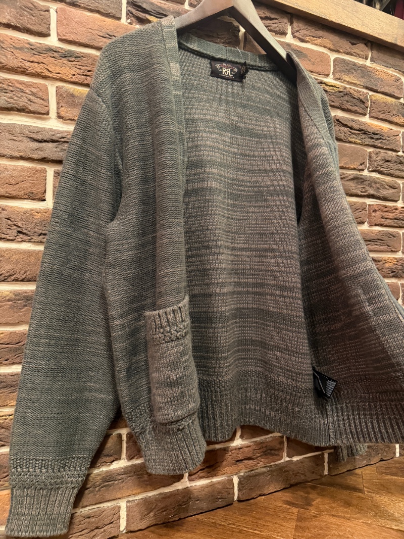 RRL SUEDE PATCH ZIP CARDIGAN RRL ジップニットカーディガン（画像9）
