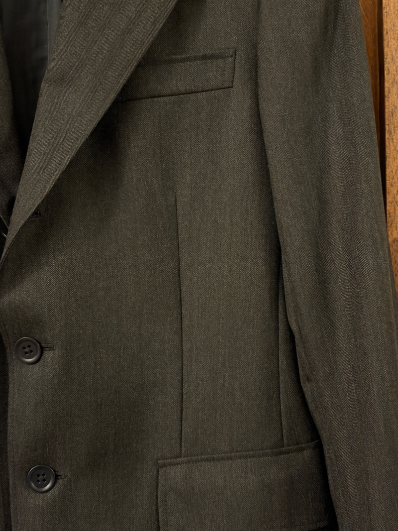 RRL HERRINGBONE WOOL 3B JACKET MADE IN ITALY RRL ヘリンボーンウールジャケット（画像3）